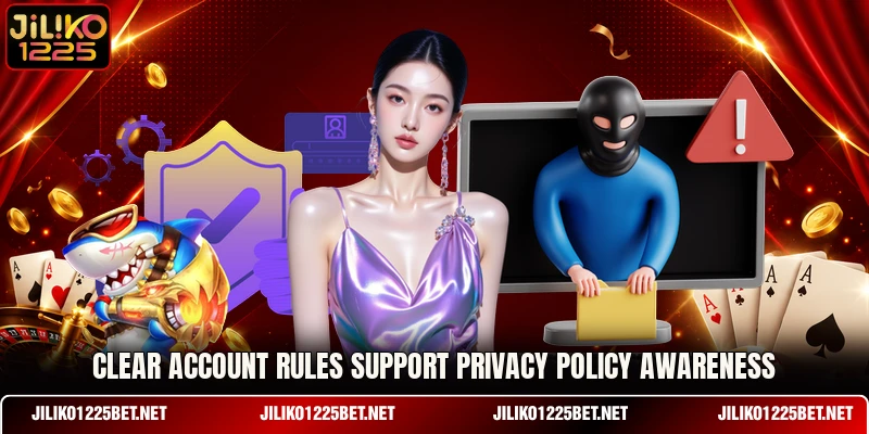 Clear account rules support privacy policy awareness