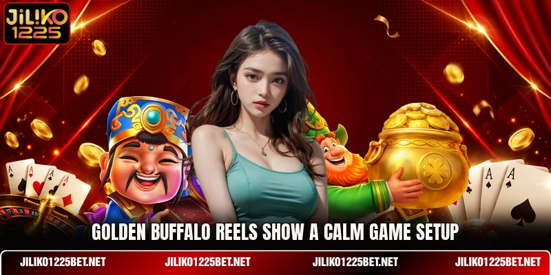 Golden Buffalo reels show a calm game setup Golden Buffalo reels show a calm game setup