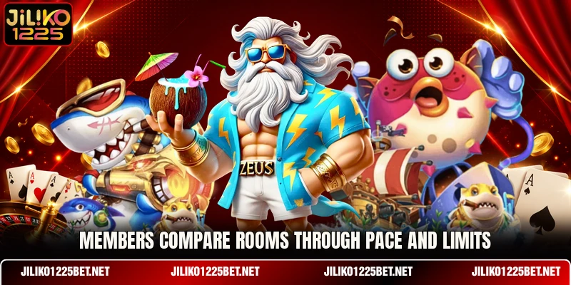 Members compare rooms through pace and limits Members compare rooms through pace and limits